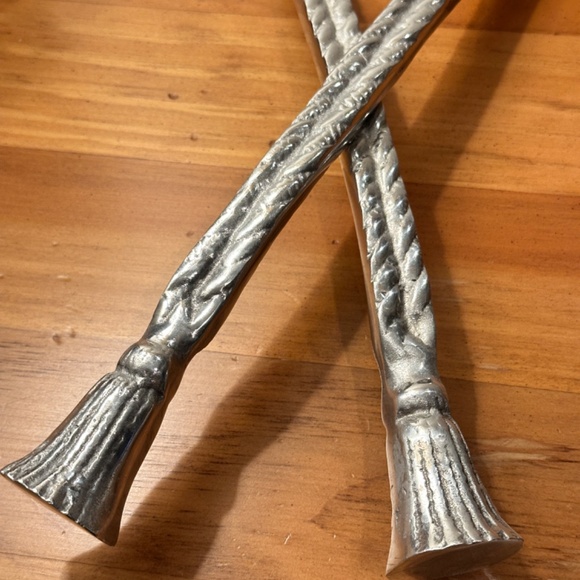 Lovely Rope and Tassel Design Salad Serve Ware 2 piece - Picture 5 of 8